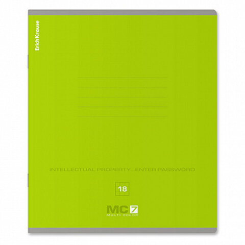 Тетрадь 18 л. ERICH KRAUSE "MC-7", клетка, ассорти MIX-PACK (микс в спайке), 56300
