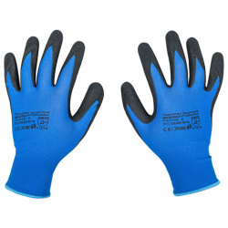 Перчатки нейлоновые SCAFFA "Механик", нитриловое покрытие песочной структуры (облив), размер 8 (M), 5616, 00-00012438