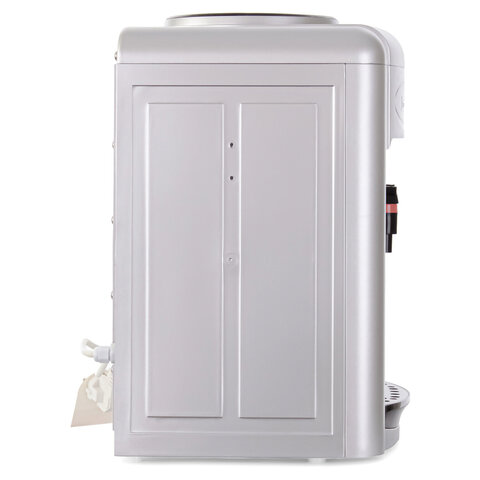 Кулер для воды AQUA WORK 0.7-TDR, настольный, НАГРЕВ/ЭЛЕКТРОННОЕ ОХЛАЖДЕНИЕ, 2 крана, серебро, 24762