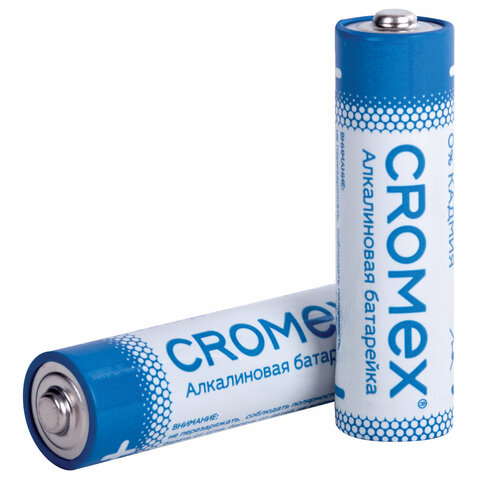 Батарейки алкалиновые "пальчиковые" КОМПЛЕКТ 12 шт., CROMEX Alkaline, AA (LR6,15A), спайка, 456258