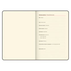 Ежедневник датированный 2026, А5, 145х213 мм, BRAUBERG "Jacket", под кожу, клапан, держатель, серый, 117403