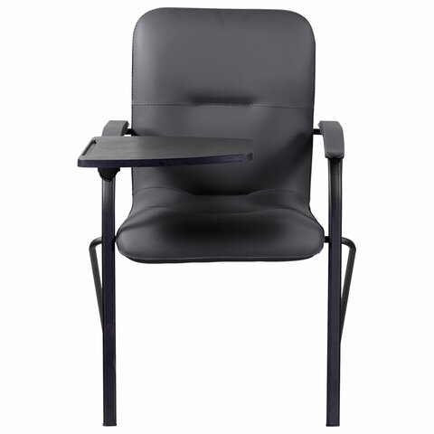 Кресло со столом BRABIX "Samba CF-108 BOX-2", черный каркас, кожзам черный, разобрано, 533217