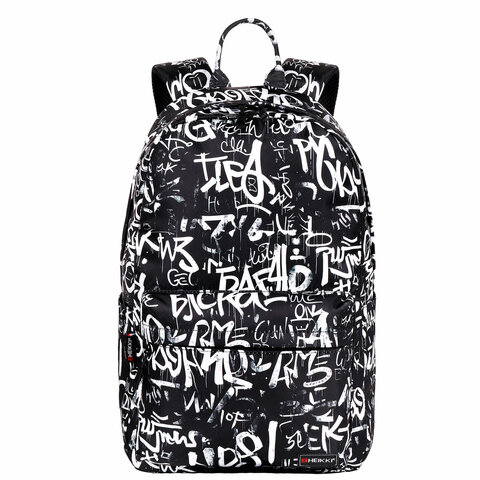 Рюкзак HEIKKI DREAM (ХЕЙКИ) универсальный, с карманом для ноутбука, эргономичный, "Lettering", 42х26х14 см, 273851