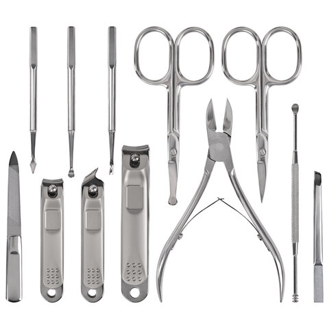 Премиальный набор для маникюра и педикюра 12 в 1 в пенале, PREMIUM, Monte Vita, 609495