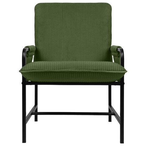 Кресло BRABIX "Gentle LC-300", ЛОФТ, пружинный блок, ткань велсофт (плюш), оливковое, 533145