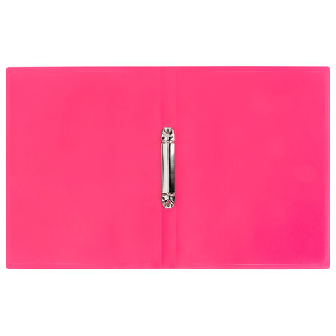 Папка на 2 кольцах А4 BRAUBERG PIXEL, 25 мм, маджента, до 170 листов, 0,5 мм, 273036