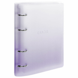 Тетрадь на кольцах А5 175х220 мм, 120 л., пластик, с разделителями, BRAUBERG, Фиолетовый, 404627