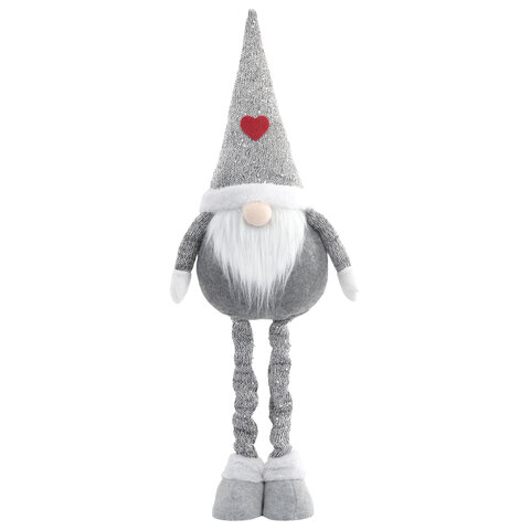 Украшение новогоднее интерьерное 70 см "Гном Милаш", телескопические ножки, полиэстер, ЗОЛОТАЯ СКАЗКА, 592521