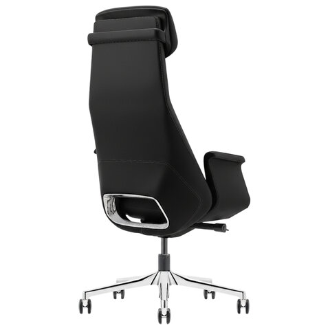 Кресло HAWASAN PREMIUM EX-840 STELLAR, синхромеханизм, алюминий, экокожа, черное, 533241