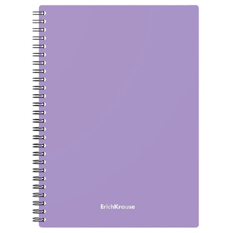 Тетрадь обложка пластик, А5, 80 л., спираль, клетка, ErichKrause, "Pastel" ассорти (4 вида), 50162