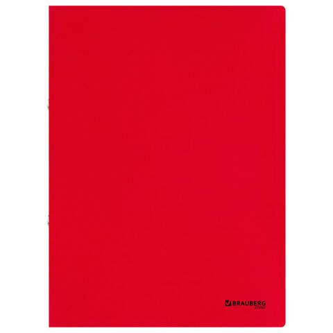 Папка на 2 кольцах А4 BRAUBERG UNIVERSAL, 25 мм, красная, до 170 листов, 0,5 мм, 273032