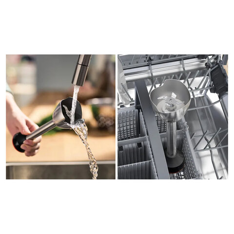 Блендер погружной BOSCH MSM4W421, 800 Вт, 1 скорость, 3 насадки, стакан, белый