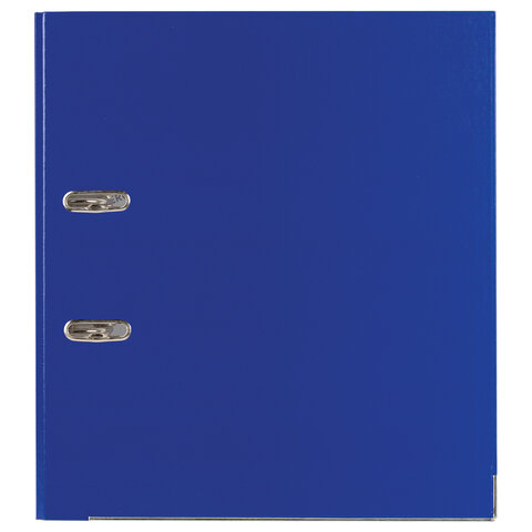 Папка-регистратор, покрытие пластик, 75 мм, ПРОЧНАЯ, с уголком, BRAUBERG, синяя, 226596