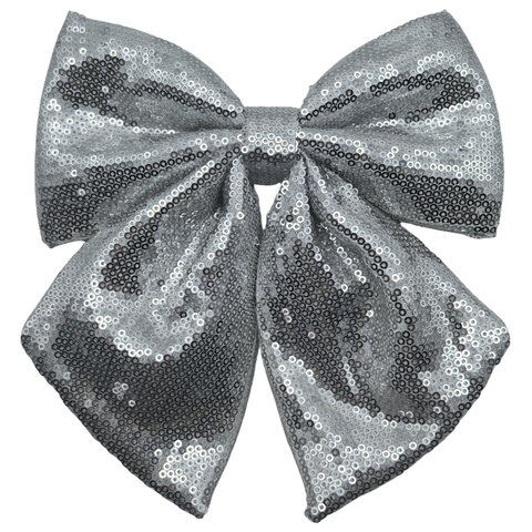 Украшение ёлочное (1шт) 20х22см, "Бант с пайетками", полиэстер, ассорти 3 цвета, ЗОЛОТАЯ СКАЗКА, 592482