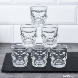 Стопка 6 штук 50 мл Череп / DF-3697 /уп 24/