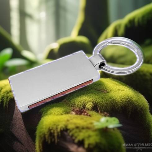 Брелок металлический Портофино, изысканный аксессуар, сочетающий в себе металлические и деревянные элементы, в подарочной упаковке, коричневый цвет