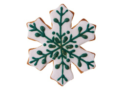 Пряник имбирный «Снежинка», Цвет белый