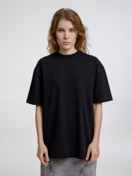 Футболка оверсайз унисекс Sideline, черная, размер XL/XXL