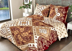 Постельное белье, бязь Комплект 1,5 спальный (147*215 см; 150*215 см; 70*70 см - 2 шт) "Птица" Живые фотографии внутри