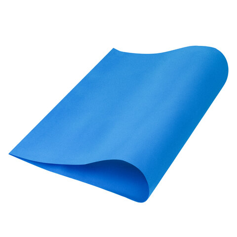 Пористая резина (фоамиран) для творчества, ГОЛУБАЯ, 50х70 см, 1 мм, ОСТРОВ СОКРОВИЩ, 661690