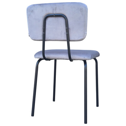 Стулья BRABIX "Dream CF-090", КОМПЛЕКТ 4 шт., черный каркас, ткань серая, 533252