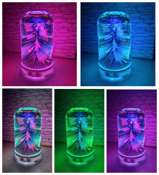 Аромадиффузор - увлажнитель воздуха - ночник 3D 3 в 1 (HM-037) 013 (форма цилиндр), 100ml, 220V Стрекоза