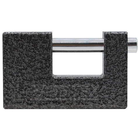 Замок навесной чугунный 90 мм "Гаражный" с полимерным покрытием, 3 ключа, RABBITEX (РАББИТЕКС), 671303