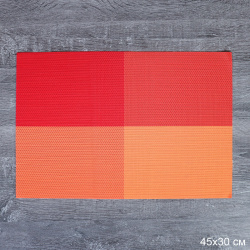 Салфетка для сервировки стола Квадраты 30х45 см ШТУЧНО / N23-3 /уп 10/300/ оранжевая