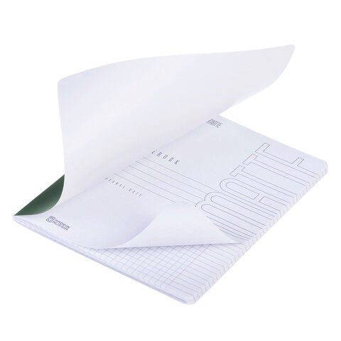 Тетрадь А5 96 л., HATBER, скоба, клетка, Soft-touch ламинация, SoloMatte "Малахит", 96Т5лВ1