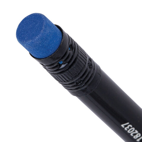 Набор карандашей чернографитных с принтом BRAUBERG "MANGA", 12 штук, HB, с ластиком, корпус ассорти, 182037