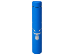 Вакуумный термос «Scout», soft-touch, 235 мл, с круговой гравировкой, Цвет синий