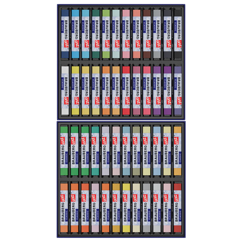 Пастель сухая художественная BRAUBERG ART CLASSIC, 48 цветов, квадратное сечение, 182094