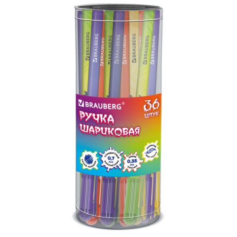 Ручка шариковая с принтом BRAUBERG "МОНСТРИКИ", СИНЯЯ, SOFT TOUCH покрытие, узел 0,7 мм, линия письма 0,35 мм, 144482