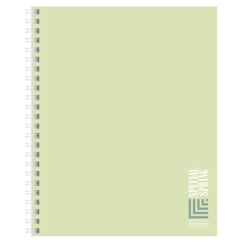 Тетрадь А5 80л. HATBER гребень, линия, Soft-touch ламинация, Special Spring (микс в спайке), 090171, 80Т5лВ2гр