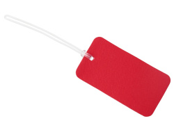 Багажная бирка «Favor» на силиконовой петле, Цвет красный