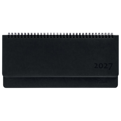 Планинг датированный 2027, 305х140 мм, GALANT "Ritter", под кожу, черный, 118208