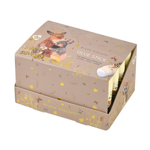 Клей-карандаш BRUNO VISCONTI "Love me", PVP основа, 15 г, 40-0018