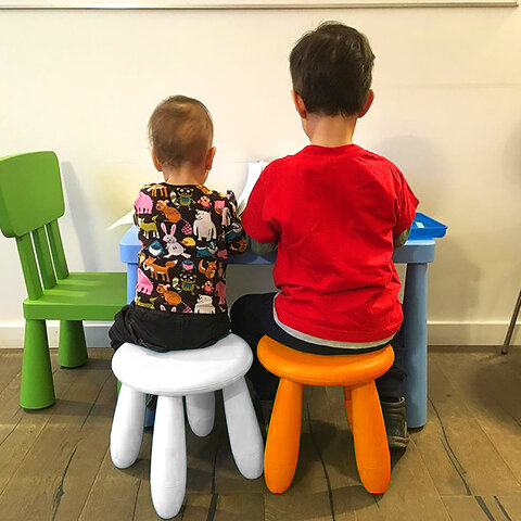 Табурет детский МАМОНТ оранжевый, от 2 до 7 лет, безвредный пластик, 01.022.01.06.1