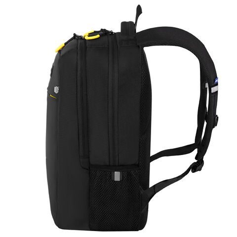 Рюкзак BRAUBERG MAIN, 2 отделения, 3 кармана, "Yellow flash", 38х26х17 см, 274397