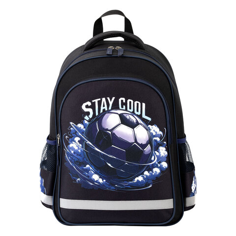 Рюкзак ПИФАГОР SCHOOL, 1 отделение, 3 кармана, "Stay cool", 38x28х14 см, 274440