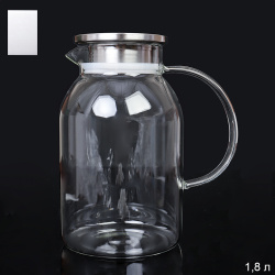 Кувшин 1800 мл стеклянный / LCWJ6906 /уп 24/ Металлическая крышка