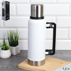 Термос 1,2 л со складной ручкой / STW-269 /уп 24/ Белый