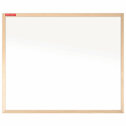 Доска магнитно-маркерная 60х90 см, деревянная рамка, BRAUBERG "Wood", 238796