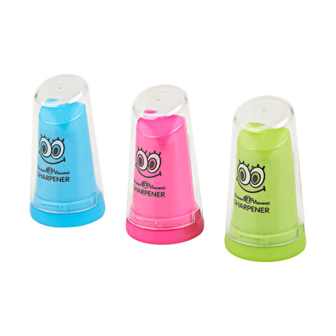 Точилка BRUNO VISCONTI "МОНСТРИКИ", с контейнером, 1 отверстие, пластиковая, ассорти, 35-0071