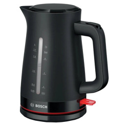 Чайник BOSCH TWK3M123, 1,7 л, 2400 Вт, закрытый нагревательный элемент, пластик, черный
