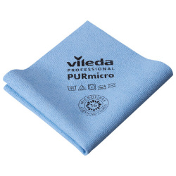 Салфетки VILEDA "ПУРмикро Актив" КОМПЛЕКТ 5шт, супервпитывание, микроволокно, синий 38*35см 174046