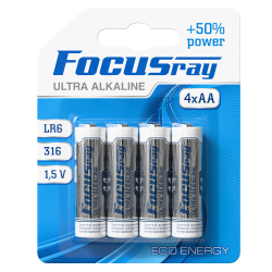 FOCUSray ULTRA ALKALINE LR6/BL4 1/12/144 батарейка, шт (4 шт)