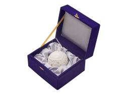 Шар новогодний с подсветкой и зоной для персонализации, Цвет белый