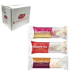 Конфеты глазированные KONFESTA ассорти (кокос, малина, манго-маракуйя), 1100 г