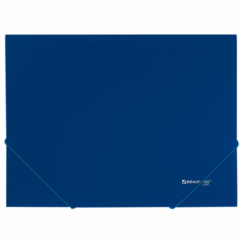 Папка на резинках А4 BRAUBERG UNIVERSAL, синяя, до 300 листов, 0,5 мм, 273037